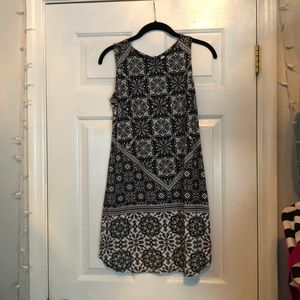 Xhilaration Small Black and White Patterned Dress